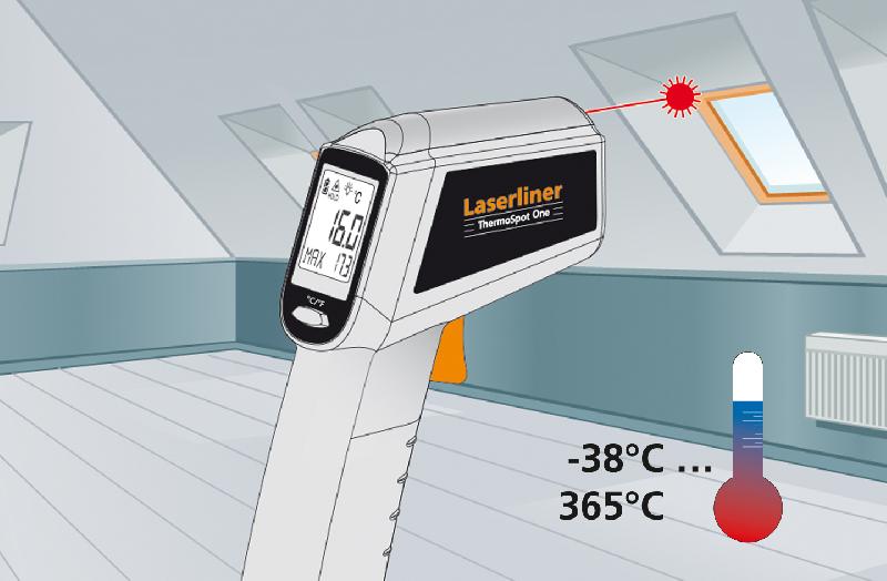 Thermomètre à infrarouge LASERLINER Thermospot One - Mesure sans contact avec laser de visée et plage de -38°C à 365°C_4