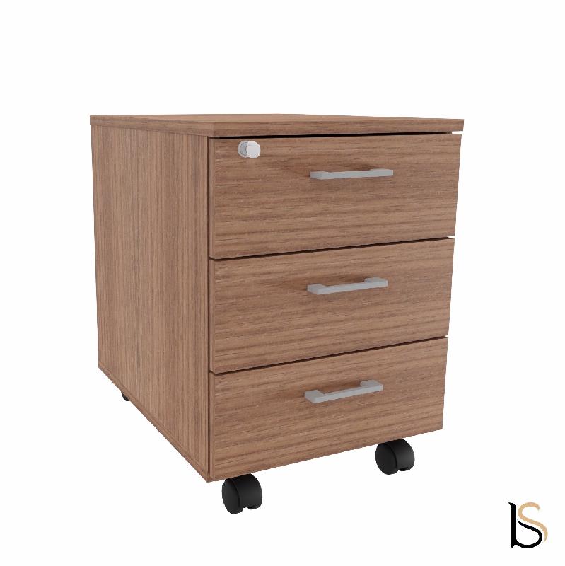 Caisson mobile 3 tiroirs - Quadrifoglio. - Noyer Canaletto_4