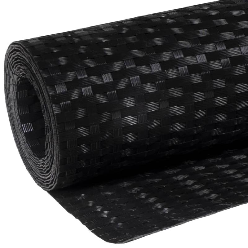 Vidaxl paravent de balcon noir 1000x80 cm résine tressée 156307_4