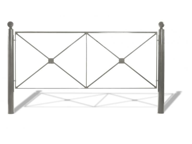 Bar3000a barrières urbaines - Urban'NT - en acier avec potelets Ø89mm et cadre en fer plat_4