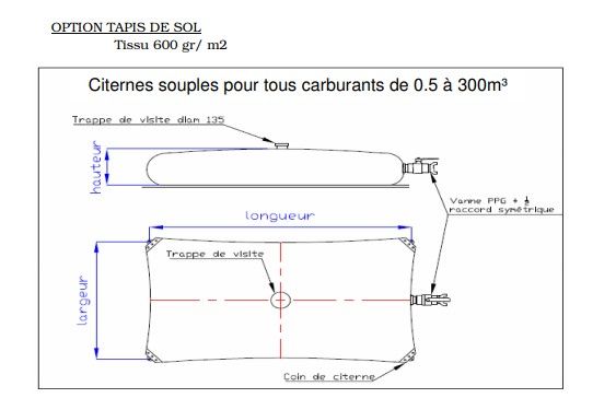 Citerne souple de stockage des carburants - RCY - Poids 1200 g/m²_4