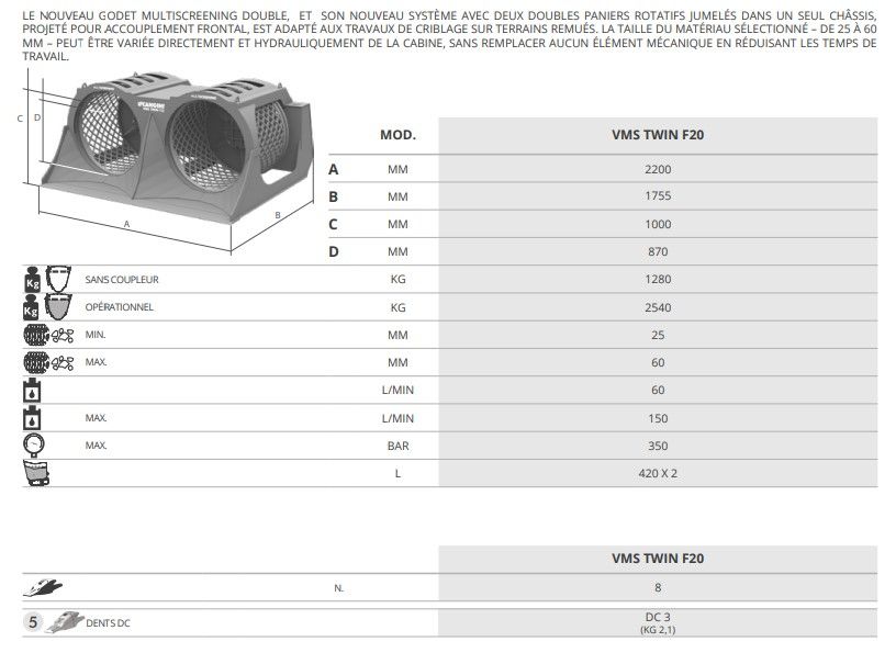 Cribleur frontal multiscreening twin - Canginibenne - performances multipliées par 2 et design compact_4