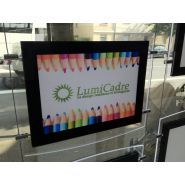 Ensemble de 9 porte affiches vitrine lumineux led a4 paysage - lumicadre - h:397*l:330mm_0