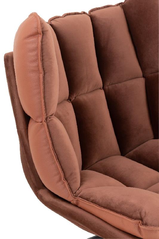 Fauteuil relax pivotant Pietra - tissu rouille, design contemporain et confort optimal_4