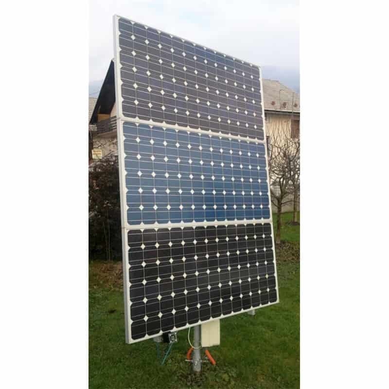 Tracker suiveur solaire motorisé - 3 panneaux solaires - Rendement optimisé jusqu'à 62% - Fixations incluses_4