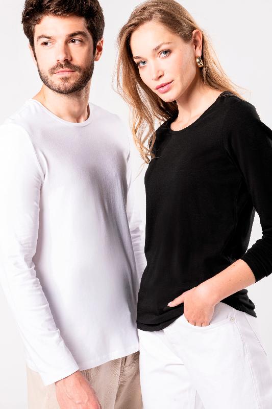 T-shirt col rond manches longues homme - Kariban - Réf: K3016 - 97% coton / 3% élasthanne_4