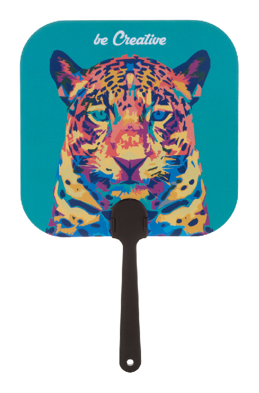 Éventail sur-mesure - poignée plastique et papier stratifié - impression digitale logo - minimum 100 pcs_4