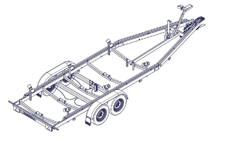 7m-2m20 2x1800kg - 3500 kg - VLEMMIX - Remorque Porte-Bateau_4