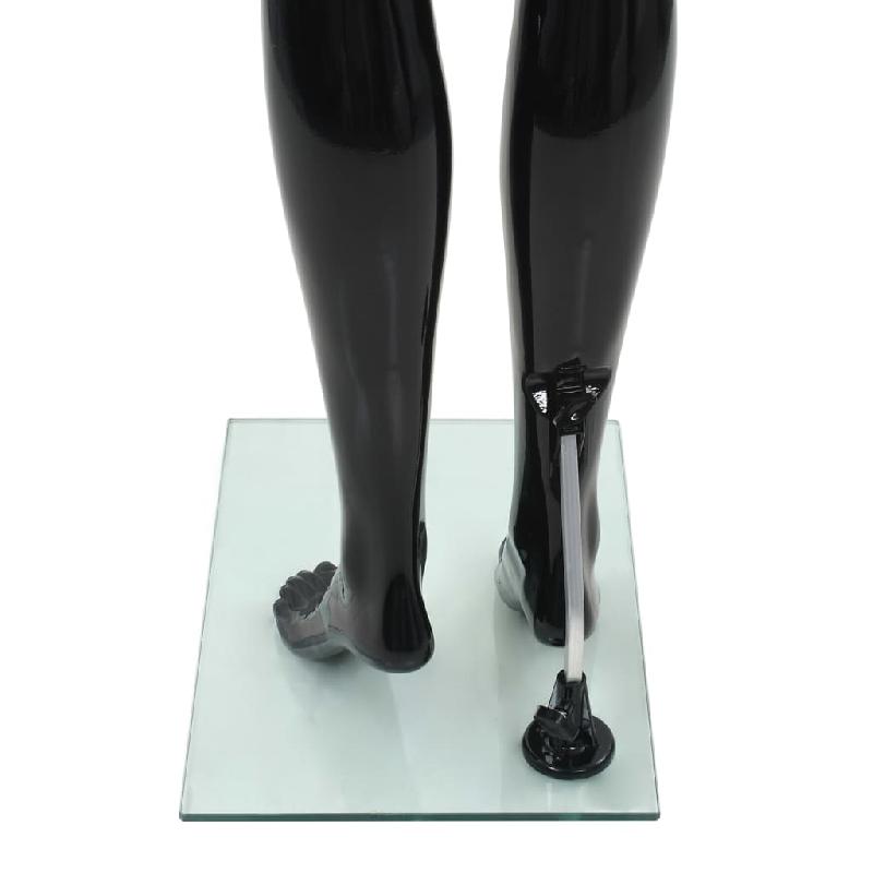 Vidaxl mannequin femme corps complet base verre noir brillant 175 cm 142929_4