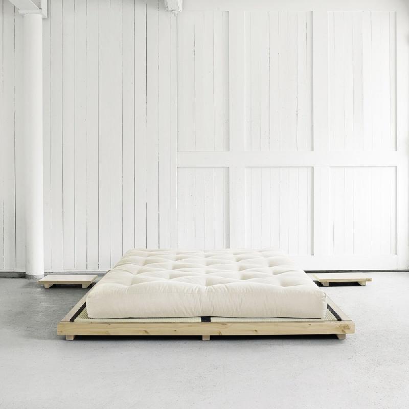 Lit futon Dock Bed - Pin laqué naturel - Couchage 180 x 200 cm - Design minimaliste japonais_4