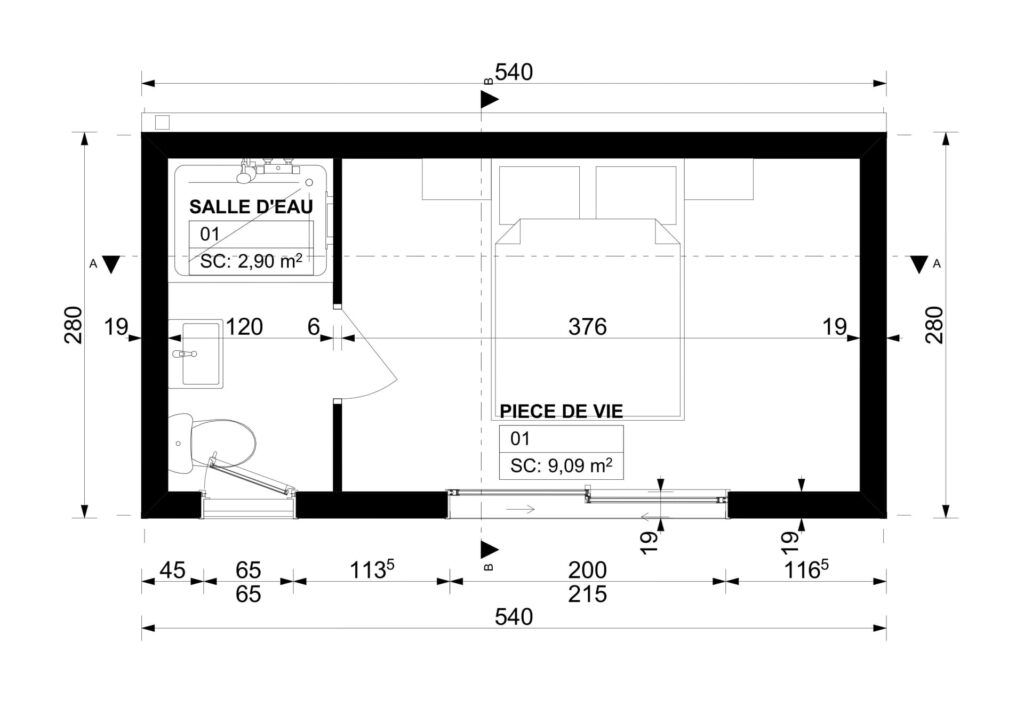 Studio de jardin - woody loft - 15m2_4