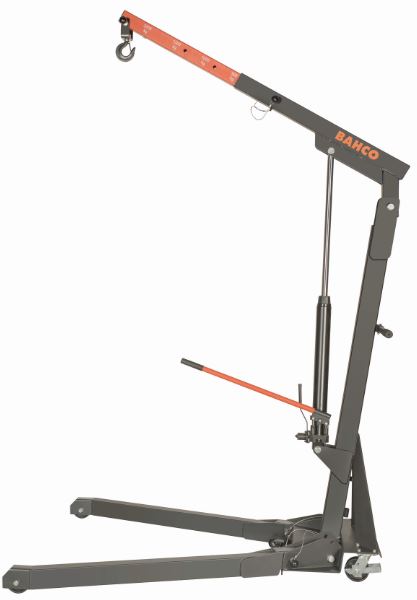 Grue d'atelier pliable 2 T Euro-palette - BH6FC2000 avec bras à 4 positions fixes, pieds repliables et système à double piston_4