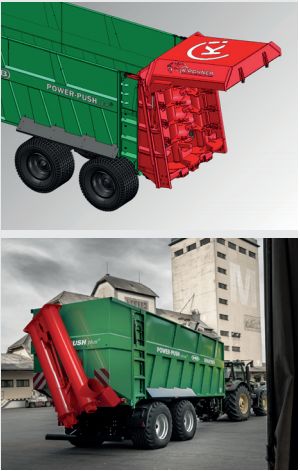Remorque agricole Brantner Power-push plus+ adaptée aux travaux intensifs
