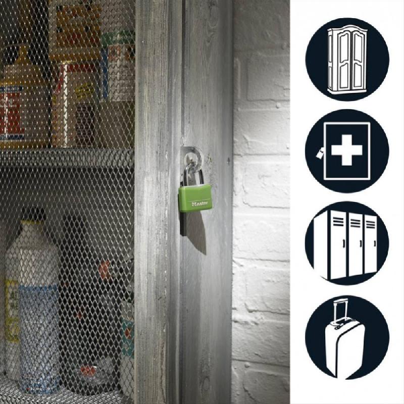Cadenas à clé MASTER LOCK - Aluminium massif 30 mm - Résistant à la corrosion - Usage intérieur_4