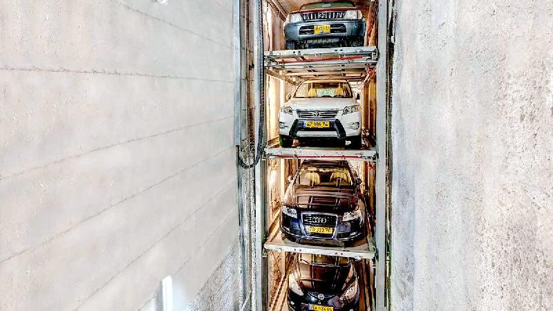 Parking automatisé souterrain ultra-étroit à convoyeur vertical jusqu'à 6 niveaux et 23 places - Slimparker 557_4