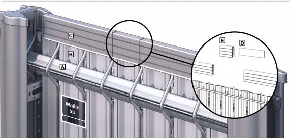 Zekit - occultant pour grillage Clotex - rigide, universel, dimensions 2,00 m & 2,50 m_4