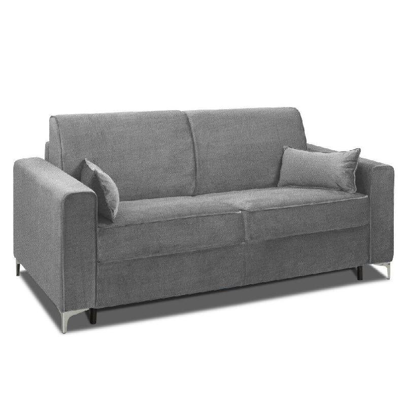 Canapé convertible express Jackson 160cm - Comfort Bultex® 12cm - Sommier lattes - Tweed gris silex - Mécanique Renatonisi_4