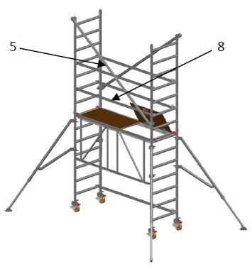 Échafaudage roulant nova - fortal sa - charge d’exploitation 200 kg/m²_4