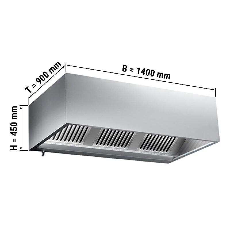 Hottes caisson inox statiques sans moteur - Profondeur 1100 mm - 1400_4
