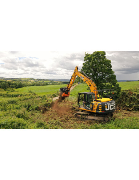 Grappin - râteau scorpion MDE pour la manutention d'arbres, de roches et nettoyage de terrain_4