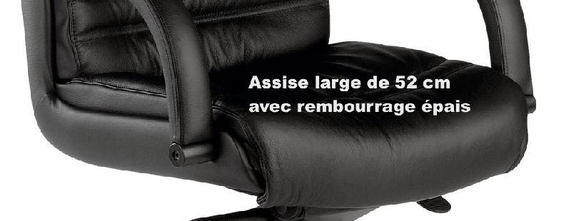 Fauteuil de Direction en cuir RAY - Sitek - cuir noir_4