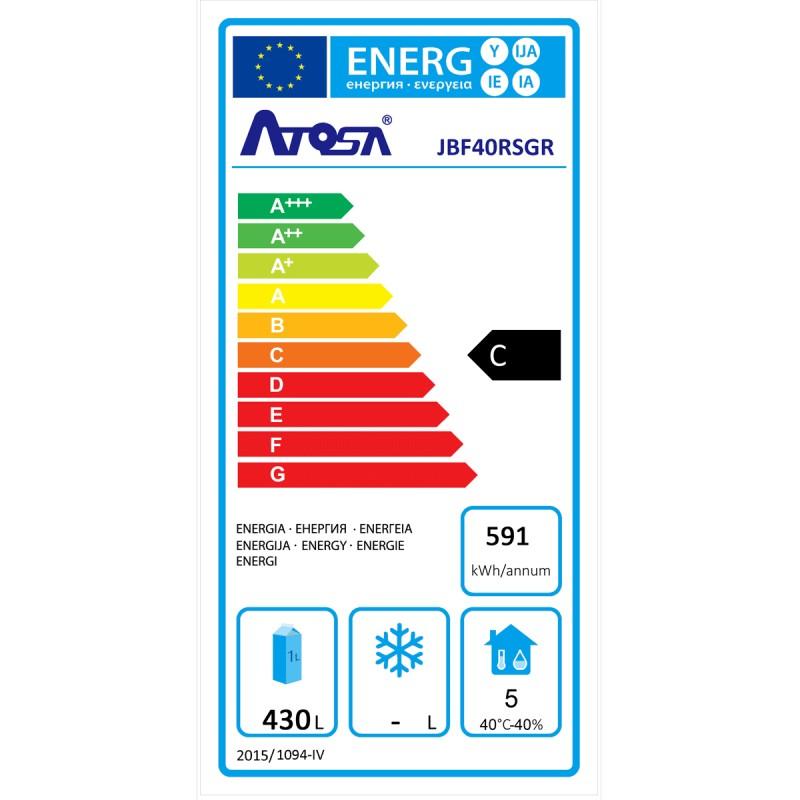 Armoire emboutie positive 1 porte GN2/1 AISI430 ICE40RSGR Atosa_4