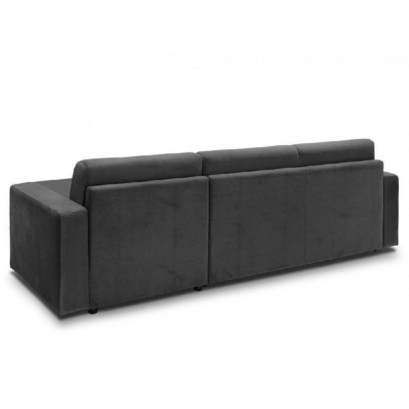 Canapé d'angle convertible Maestro - édition velours bleu marine - couchage 140 cm avec matelas 18 cm_4