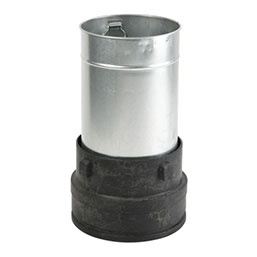 Corbeille synthétique résistante aux UV - DRACO - 90L avec liner en métal et fixation au sol_4