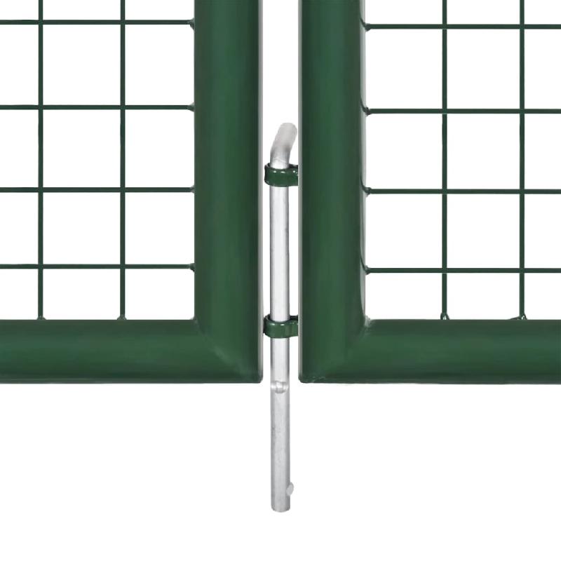 Vidaxl portal de jardin maille vert 400x175 cm acier galvanisé 154537_4