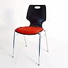 109 Classic - Chaises empilables en bois et acier, garnitures tapissées - Meubles Gaille SA_4