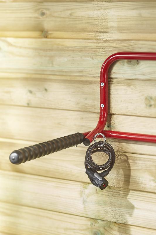 MOTTEZ - Support mural rabattable pour 2 vélos - tubes acier zingué et époxy - B053QRA_4