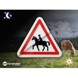 Panneau de danger A15C - Passage de cavaliers - Rétroréflexion et tailles disponibles_4