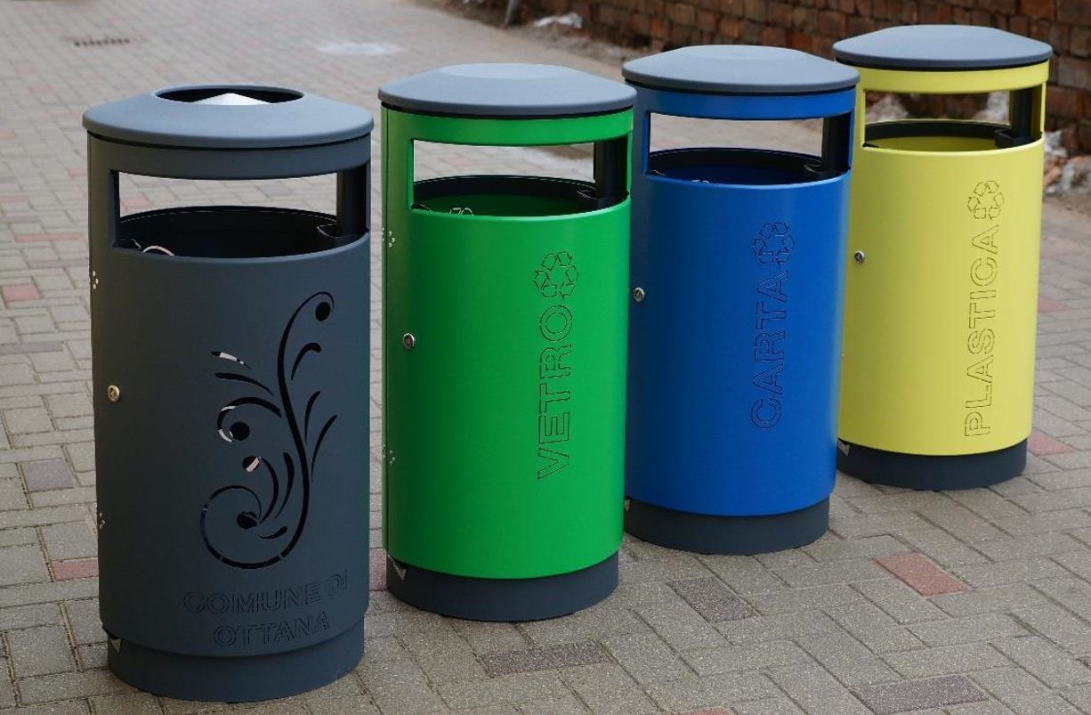 Poubelle tri sélectif en acier galvanisé_5