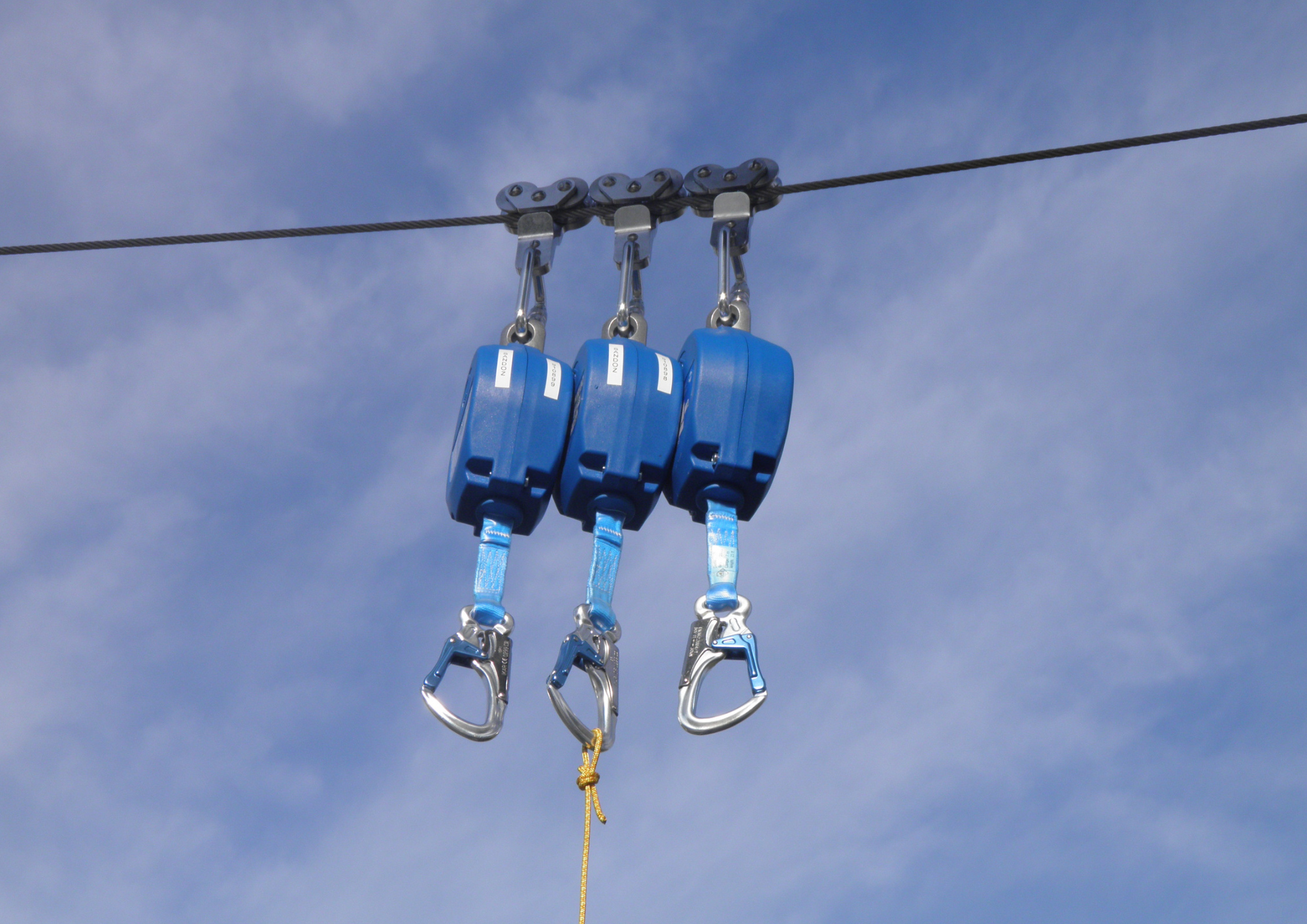 Ligne de vie à chariot en sous-face - dispositif d'ancrage horizontal conforme EN795:2012 classe C_4