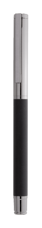 Parure stylos - Métal - Stylo à bille et roller - Étui cadeau en papier noir - Encre bleue_4