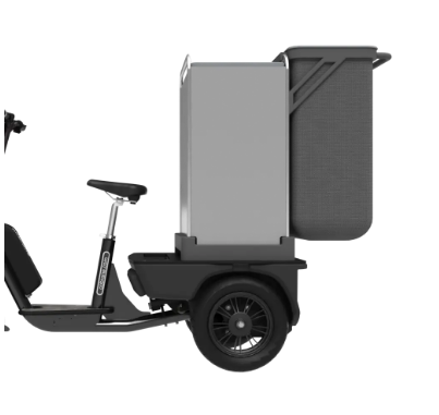 Triporteur électrique Cobrane A1 avec chariot Vileda - Charge embarquée 100kg - Idéal pour le nettoyage_4
