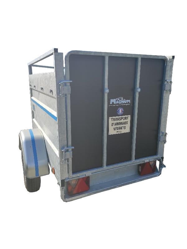 Remorque pour transport d'animaux - 2,05 X 1,05 X 0,99M - 500/750 KG - MAGNUM 500M2_4
