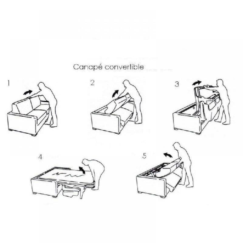 Canapé d'angle réversible convertible express Cube - Coffre - Tissu microfibre gris graphite - Matelas 16 cm_4