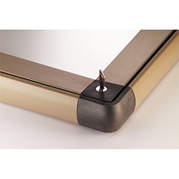 Vitrine d'extérieur murale avec coins arrondis - profil alu anodisé ou laqué - étanche - verre plexiglas 4 mm_4