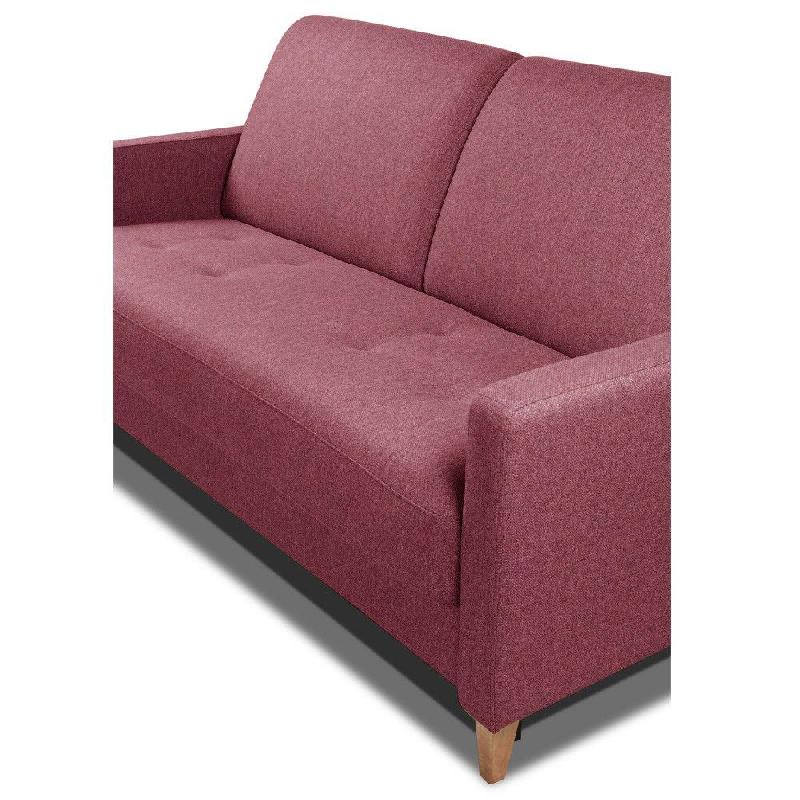 Canapé convertible OGGETTO - Matelas 16 cm - Système express - Sommier à lattes 160 cm - Renatonisi tweed rouge_4