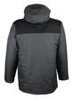 Parka polyester rip-stop enduit PVC - Imperméable 1000 mm - Doublée polaire - Capuche amovible - Coloris noir/gris anthracite_4