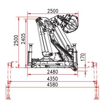 W 150 S3 grue auxiliaire - Bob Spa - Capacité de levage 150 kNm - Extensions hydrauliques et stabilisateurs_4