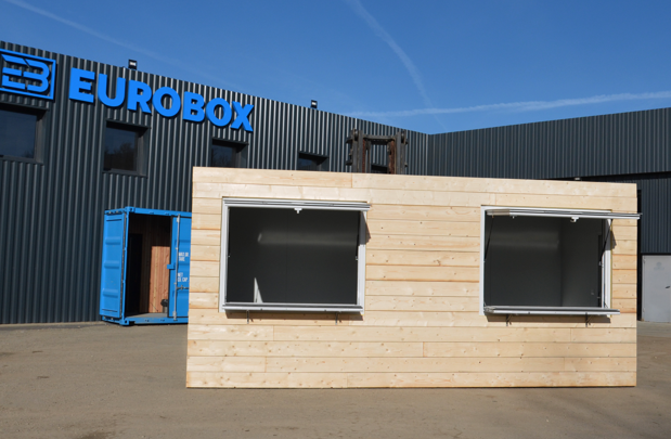 Bungalow Snack en container 20 pieds - Blanc et Noir - 6m x 2,5m - Eurobox_4