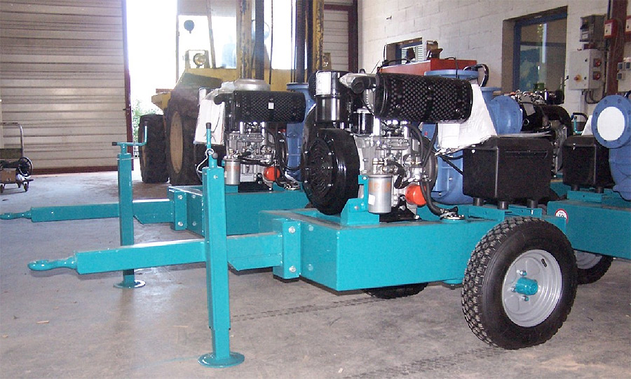 Système de pompage pour maraîchage avec options de sécurité moteur