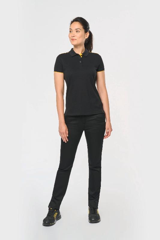 Polo Day To Day contrasté manches courtes femme - Réf: WK271 - 65% polyester / 35% coton - Lavable à 60°C_4