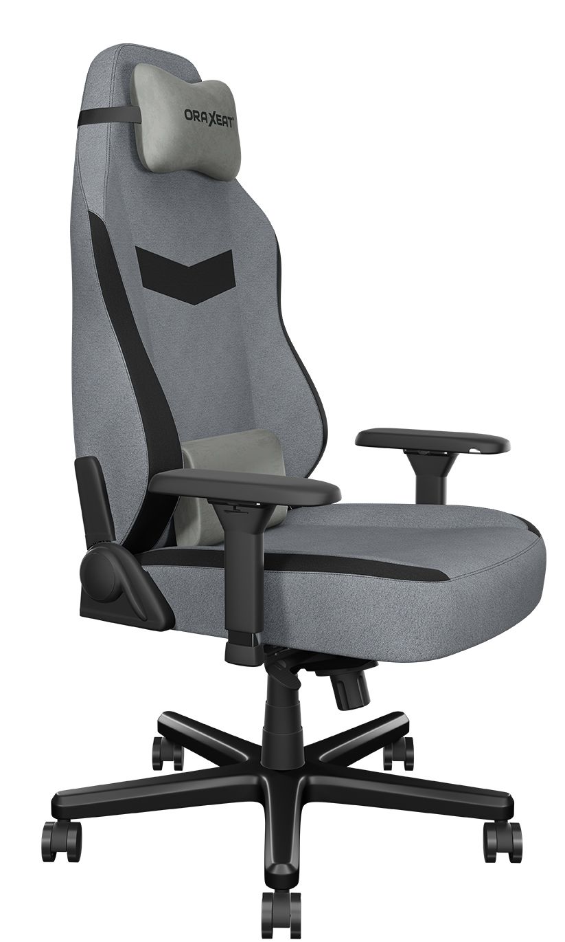 Siège réglable en tissu déperlant - ORAXEAT TK800F - Gris clair / Noir - Mousse haute densité 55 kg/m3 - Réf : ORX_TK800F_LGBK_4