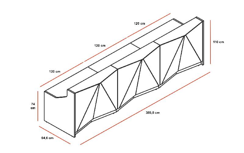 Banque d'accueil lumineuse Alpa - MDD - Blanc brillant_4
