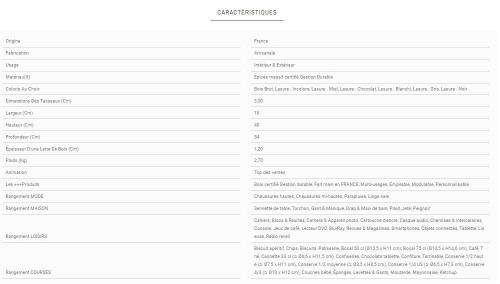 H4 - Caisse en bois Simply A Box - L18 x H40 x P54 cm - en bois brut ou 6 coloris de lasure_4