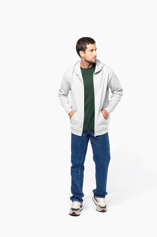 Sweat-shirt recyclé zippé à capuche unisexe - Kariban - Réf: K4042 - 50% coton et 50% polyester recyclé - 280 g/m²_4