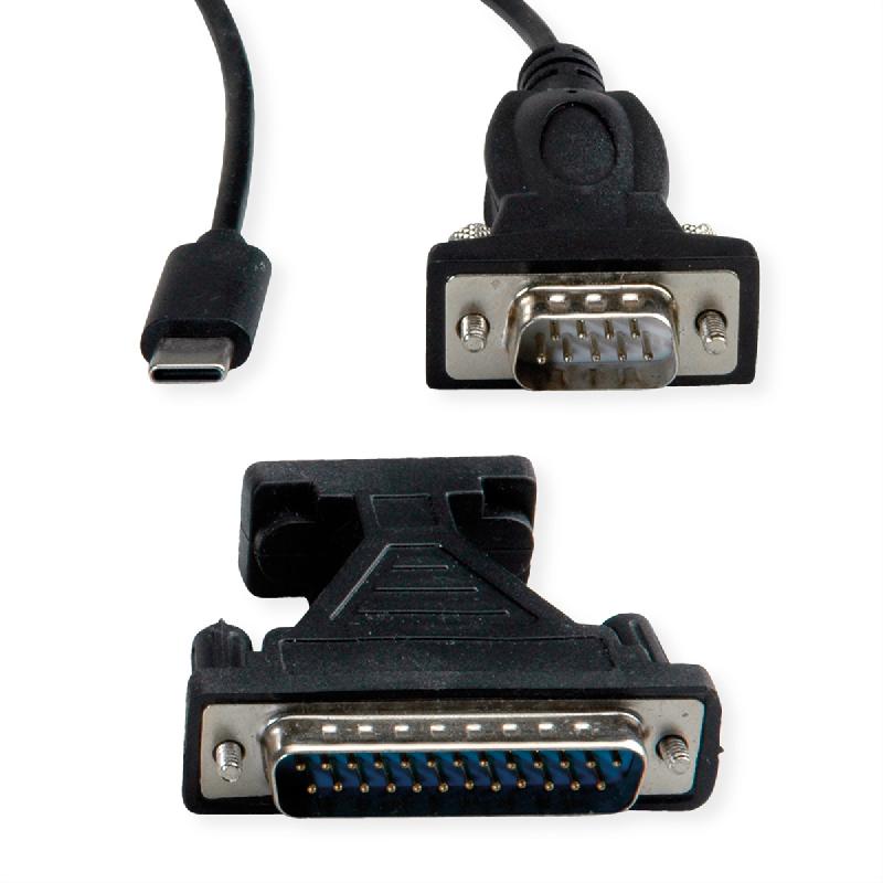 VALUE Convertisseur USB / Série, Type C - RS232, noir, 1,8 m_4